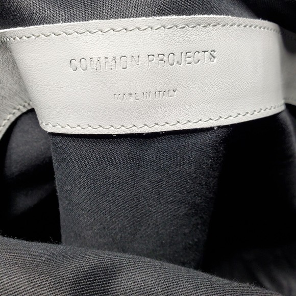 Common Projects Leather Helmet Bag Unisex Grey Crossbody Strap Fabric Lined RARE - Picture 10 of 15